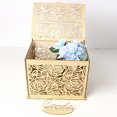 thumbnail image 4 of ZheElen Wedding Card Box Wood DIY Large Card Bridal Decoration Reusable Hollow Design Collapsible Envelop Gift Card Boxes JM01372, 4 of 6