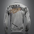 thumbnail image 3 of Chaqueta de mezclilla de alta calidad, abrigo con letras, lavado de copos de nieve, estilo guapo europeo y americano, a la moda, novedad de 2024, M-5XL, 3 of 5