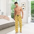 thumbnail image 7 of HPINK-T Cute Monkey Yellow Men's Pajama Pants Super Soft Sleep Lounge Pants Pjs Bottoms with Pockets, 7 of 7