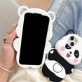 thumbnail image 3 of Funda KeQili para iPhone 12 de 6.1 pulgadas con bonitos dibujos animados de panda con ojos negros, 3 of 9
