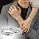 thumbnail image 1 of Anillos para mujer, regalos para mujer, anillos de circonita en forma de corazón para hombre y mujer, abiertos, con diamantes, un par de anillos., 1 of 5