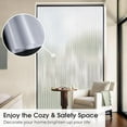 thumbnail image 2 of Queilt Reeded Glass Window Film: Privacy Window Film Non-Adhesive Window Privacy Film Sun Blocking Window Film Heat Control UV Blocking for Home, 17.5 x 78.7 inches, 2 of 5
