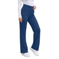 thumbnail image 6 of CBASIHI Womens Flare Leggings with Pockets Fleece Lined Workout Stretchy Elastic Waist Yoga Pants Blue L, 6 of 9