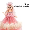 thumbnail image 2 of Billuyoard Vestido de muñeca para bebé, princesa, recién nacido, niñas, hogar, escuela, dormitorio, vestido, juguete, Festival de cumpleaños, regalos Decoración Rosa roja Billuyoard HA073524-04, 2 of 6