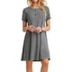 thumbnail image 1 of Vestido tipo camiseta holgado, sencillo, informal, para mujer, 1 of 3