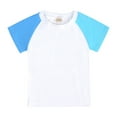 thumbnail image 3 of Uuszgmr Summer Outfits For Girls 2024 New Lapel Color Collision Short Sleeved T-Shirt Sweatpants Girl Clothes Set Light Blue 9-10 Years, 3 of 6