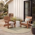 thumbnail image 4 of Safavieh Courtyard Hilbert Geometric Indoor/Outdoor Area Rug, Green/Beige, 5'3" x 5'3" Round, 4 of 12