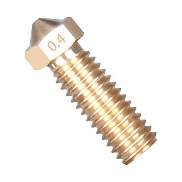 Langgg 3D Printer Nozzle 1.75mm Extruder Large Flow Nozzle M6 Threaded 3D Printer Parts, Brass, 0.4mm, Gold