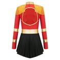 thumbnail image 6 of Yanarno Kids Girls Ringmaster Dance Dress Shiny Tassel Keyhole Back Leotard Tutu Skirts Red 6, 6 of 7