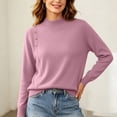 thumbnail image 2 of yillto Womens Sweaters Tops Lightweight Business Casual Long Sleeve Soft Knit Mock Neck Pullover Sweater, 2 of 5