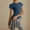 Navy, variant on Women's Half Zip Short Sleeve Tight Running Fitness Yoga Top Breathable And Slimming For Summer Women's T-Shirts