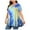 Blue, variant on Fesfesfes Women's Plus Tops Tshirts for Women Oversize Tops Tie-dye Print Short Sleeve V-neck Blouse Pleated Hem Shirt Tshirts Shirts for Women 3XL(US:14)