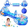 thumbnail image 1 of Tienda de campaña PigPigPen 3 para niños con túnel, piscina de bolas y aro, 1 of 7