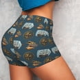 thumbnail image 4 of Balery Miniature Ship In Bottle Printed Workout Shorts for Women Seamless Scrunch Short Gym Yoga Running Sport Active Exercise Fitness Shorts-Small, 4 of 8