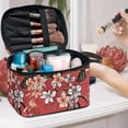 thumbnail image 5 of HELLHERO Flowers Portable Travel Makeup Bag Large Cosmetic Bag with Large Capacity Handle Women Men, 5 of 6