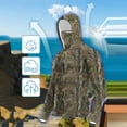 thumbnail image 4 of Dagegui Sun Shirts for Men Camouflage UV Protection Hoodie with Built-in Face Cover UPF 50+ Long Sleeve Hooded Tops Breathable Summer Fishing Tees 003 Camouflage S, 4 of 9