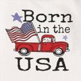 thumbnail image 4 of KPOPLK Newborn Baby Boy Clothes Pajama Button Down Short Sleeve USA Print Romper Jumpsuit Collared Bodysuit One-Piece PJM Size 0-3 Months,White, 4 of 7