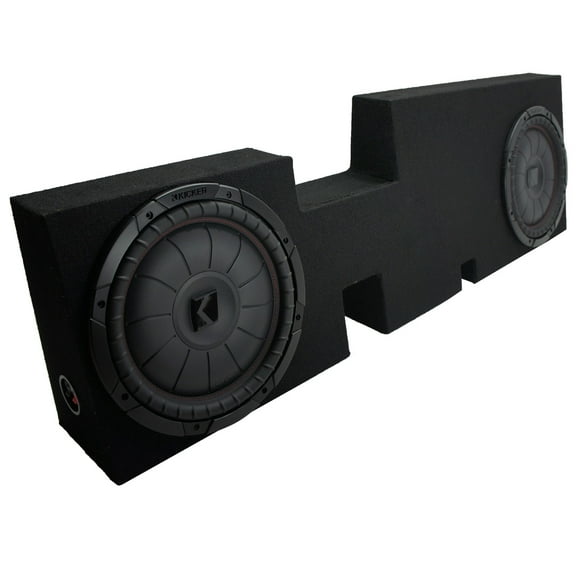 2017-2025 Ford F-250 Supercrew Truck Dual 12" Kicker 43CVT124 Sub Box Enclosure