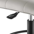 thumbnail image 4 of Modway Prim Metal and Vegan Leather Armless Drafting Chair in Black/Light Gray, 4 of 7