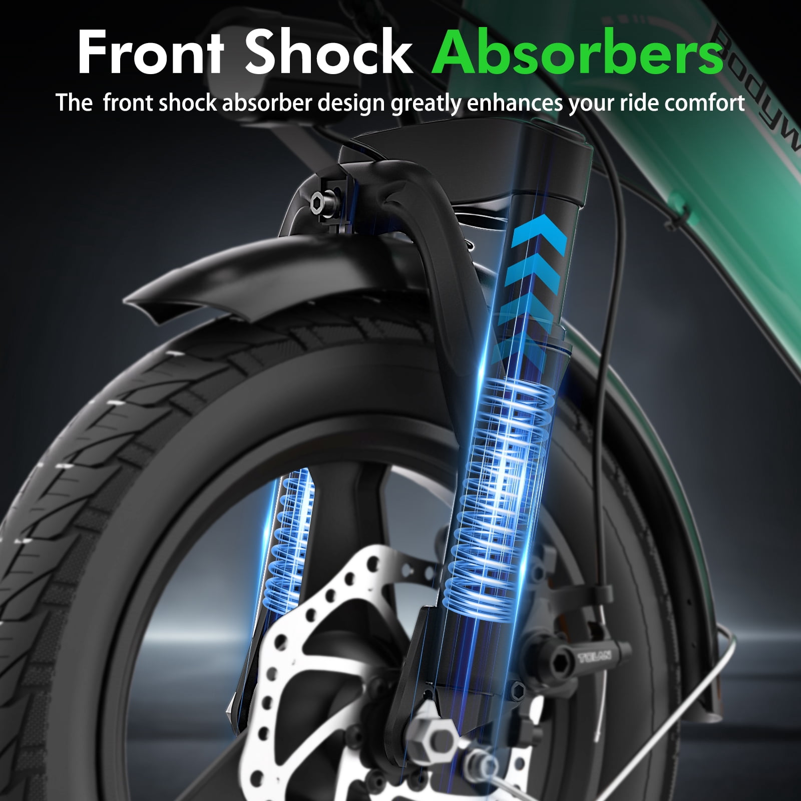 Electric Bike for Adults, Bodywel Electric Bicycle with 36V 13Ah Battery, 14" Folding Ebike, Peak 500W Motor, Commuting Mini E Bike, 25Miles, UL2849