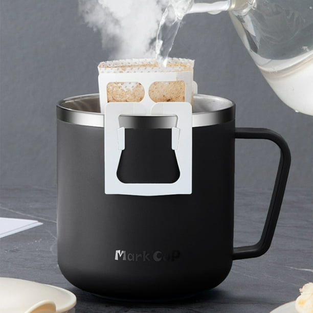 Tasse Thermique Isotherme 500 Ml - Acier Inoxydable Noir - Pour Café, Thé Ou Boissons Froides
