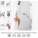 thumbnail image 4 of Cortina de Ducha y Baño con Gatos Divertidos de Poliéster Impermeable con 12 Anillas, Antimoho, Lavable a Máquina, 150 x 180 cm, 4 of 5