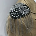 thumbnail image 6 of Eosunjian Shoulder Tassels Epaulet Chain Tassels Rivets DIY Clothes Decor Men Women Shoulder Board Badge Brooch Business Suit Accessories Golden, 6 of 12