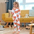 thumbnail image 5 of Strawberry Slices Pattern Cotton Pajamas 2 Piece Set Sleepwear Soft and Comfortable Homewear Nightwear, 5 of 7