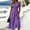 #0219-Purple, variant on Women Solid Sleeveless V Neck High Waist A Line Swing Midi Dress Purple M Gift