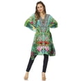 thumbnail image 5 of Sakkas Zeni Women's Short sleeve V-neck Summer Floral Print Caftan Dress Cover-up - 439 - One Size, 5 of 5