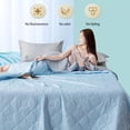thumbnail image 4 of Summer Cooler Quilt For Hot Sleepers And Night Sweats,Cooler Comforter - Double Sided Cold Effect Blanket Cooler Fiber,Ice Blanket For All-Season Lightweight, 4 of 6