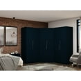 thumbnail image 2 of Manhattan Comfort Mulberry 3-Piece Wood Sectional Corner Closet Set in Blue, 2 of 10