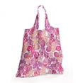 thumbnail image 2 of Floral Portable Fabric Shopping Tote, Botanical Theme Colorful Flowers Ornaments Along Watercolor Inspired Painting, Everyday Use Foldable and Study Grocery Market Bag, Pink and Fuchsia, by Ambesonne, 2 of 4
