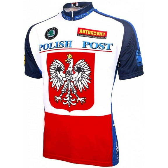 Polish Postal Service Cycling Jersey - White / Red / Blue / Small