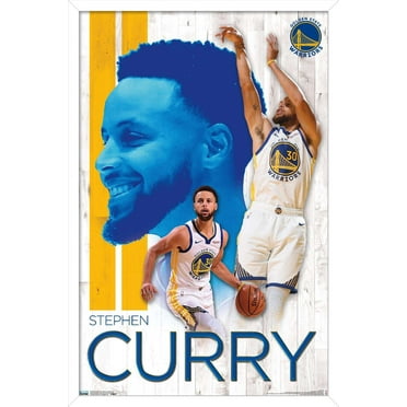 NBA Golden State Warriors - Stephen Curry 19 Wall Poster, 22.375" x 34", Framed