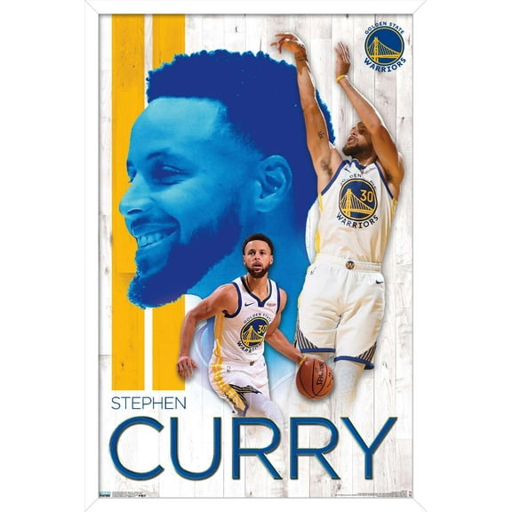 NBA Golden State Warriors - Stephen Curry 19 Wall Poster, 22.375" x 34", Framed