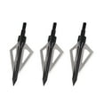 thumbnail image 3 of 100gr Hunting Broadheads 3 Blades Steel Arrow Heads Replaceable Outdoor Shooting, Pack of 12, 3 of 3