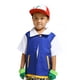 thumbnail image 4 of Disfraz de Pokémon para hombre y niña, ropa de Ash Ketchum, chaqueta azul, para fiesta, gorro y guantes, 4 of 4