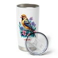 thumbnail image 4 of Personalized Goldfinch Bird Fan Tumbler 20oz With Handle & Straw - Stainless Steel Cup With Lid - Ideal Gift For Women, Girls Who Love Garden Birds DLtz6K, 4 of 6