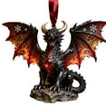 thumbnail image 5 of Cheapark Christmas Dragon-Shaped Hanging Ornaments - Festive Figurines For Xmas Tree, Home Holiday Decor Display, 5 of 7