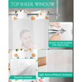 thumbnail image 4 of No Hook Shower Curtain with Snap in Liner, Orange and Pink Flowers Summer Floral Watercolor Hotel Shower Curtains for Bathroom, Washable Shower Curtain Liner Set with Mesh Top Window, 72"x84", 4 of 6