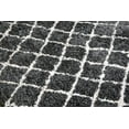thumbnail image 2 of MystiqueDecors Shaggy 4 X 6 ft Gray & White Moroccan Trellis Design Shag Rug Soft Contemprary Living Room, Bedroom Handmade Microfiber Area Rug, 2 of 5