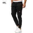 thumbnail image 2 of Sonducket Pantalones de algodón para hombre, reemplazo informal, elegante, multibolsillo, fácil de combinar, pantalón largo para el hogar, Type2 NO2, 2 of 6