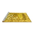 thumbnail image 2 of Ahgly Company Machine Washable Indoor Square Animal Yellow Traditional Area Rugs, 4' Square, 2 of 4