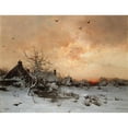 thumbnail image 2 of Léon-Germain Pelouse 18x15 Gold Ornate Wood Frame and Double Matted Museum Art Print Titled - January-Cernay-Near Rambouillet, 2 of 4