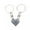 Dark gray, variant on 2Pcs Love Heart Brick Keychain For Couples Friendship Heart KeyRing Delicate Jewelry WY4-White