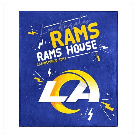 Logo Brands Los Angeles Rams 60 x 70 Plush Throw Blanket