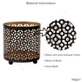 thumbnail image 5 of Hosley Set of 8, Metal Jar Candle Sleeves/Holders - Your Choice of Colors and Designs (Black - Geometric), 5 of 15