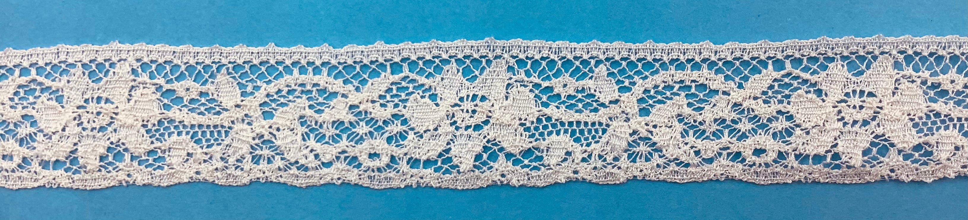 Natural Vintage 1" 100% Cotton Lever Lace