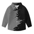 thumbnail image 6 of Boys Long Sleeve Shirts Fashion Lightweight Button Up Shirt 2026 Spring Casual Crewneck Tops Size 3-14, 6 of 7